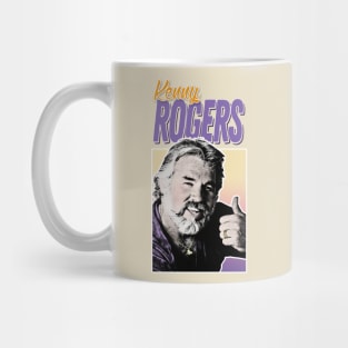 Vintage Style Kenny Rogers 80s Aesthetic Design Mug